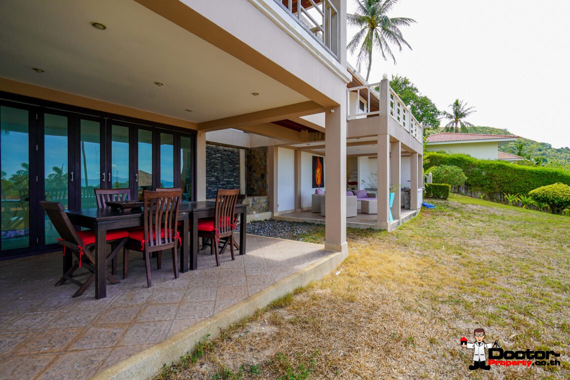Spacious 5 Bedroom Private Pool Villa with Sea View – Bo Phut, Koh Samui – For Sale